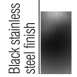 Black stainless steel finish